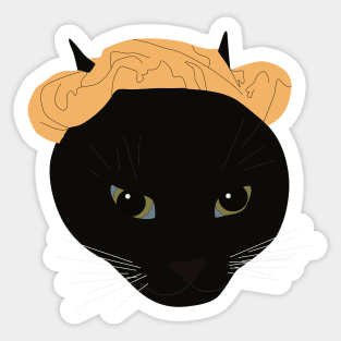 Orange Scrunchie Cat Sticker